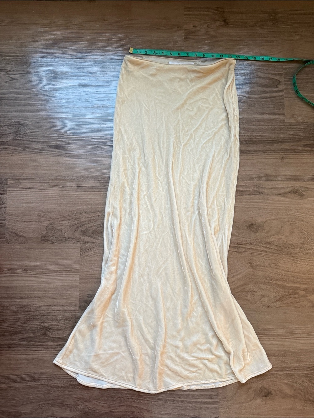 Susana Monaco Velvet Bias Cut Skirt Small Beige